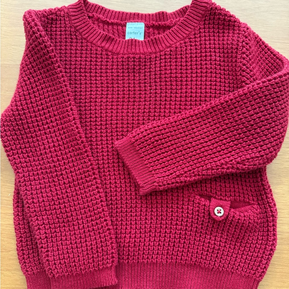 Carter's Kids Red Knit Sweater